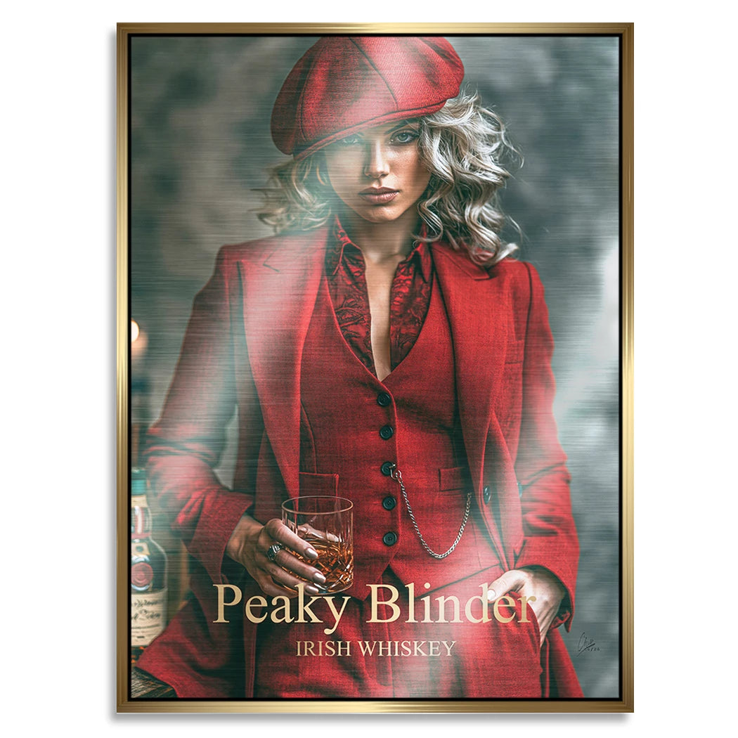Peaky Blinder Lady Aluminiumbild gebürstet