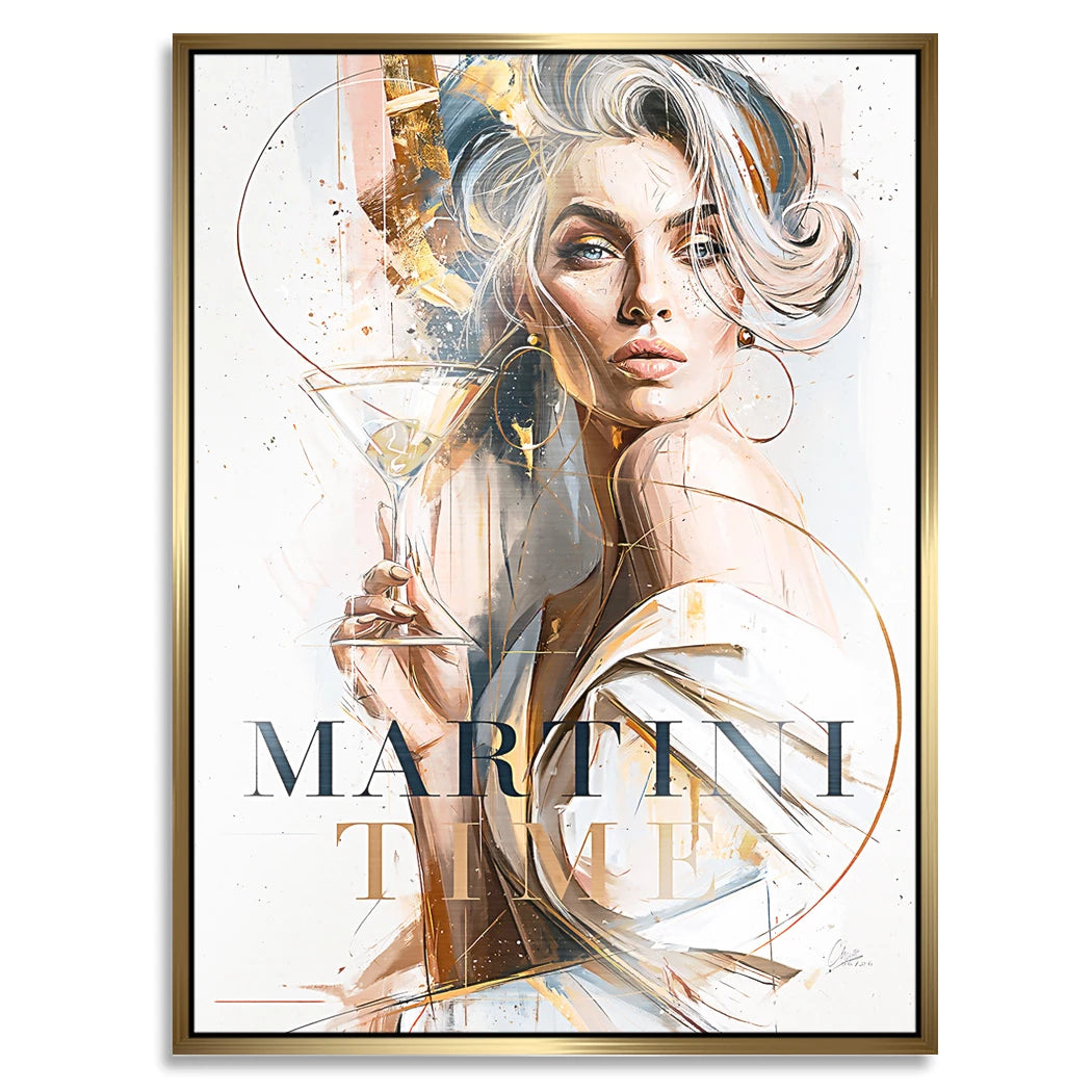 Martini Diva Aluminiumbild gebürstet