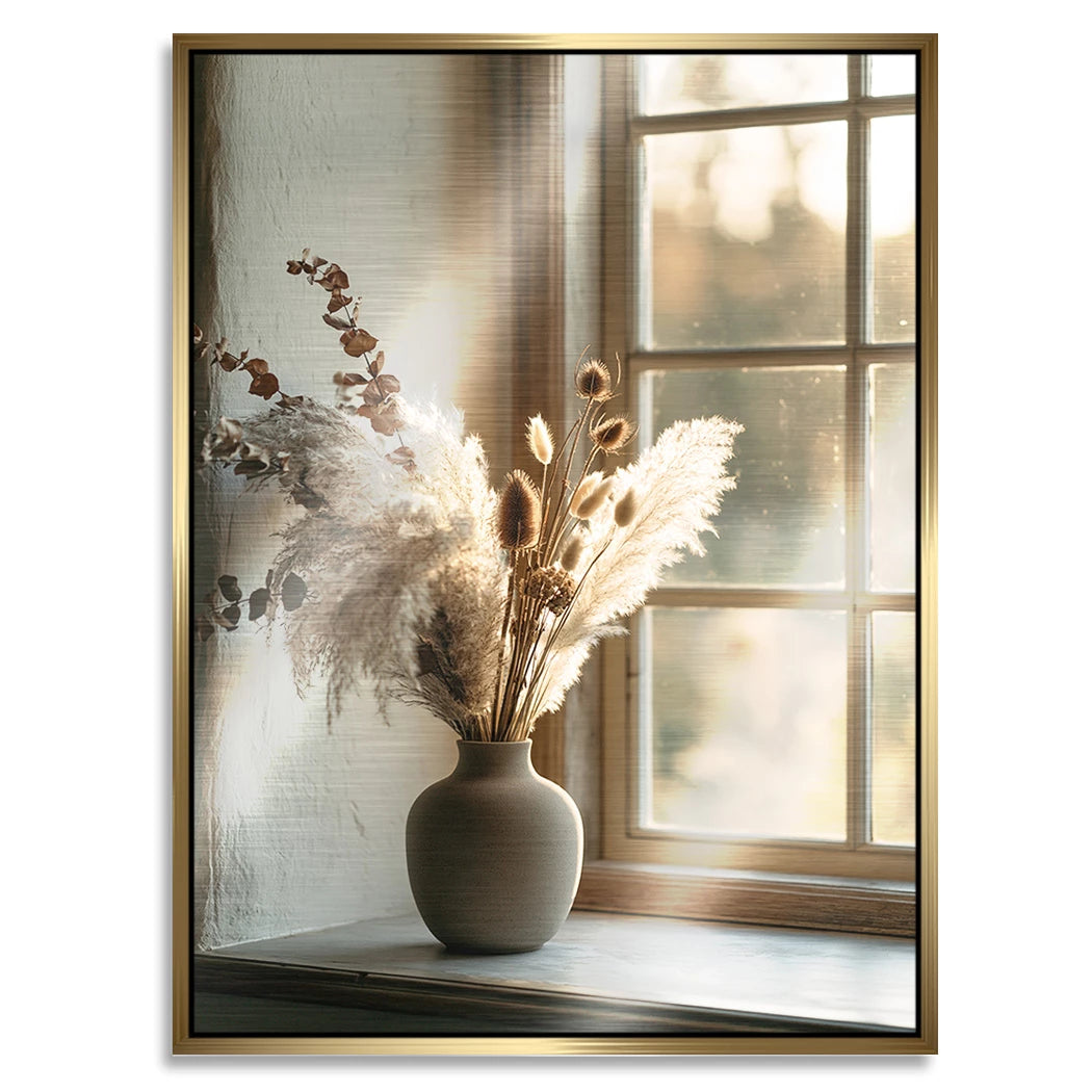 Pampas Fensterlicht Aluminiumbild gebürstet
