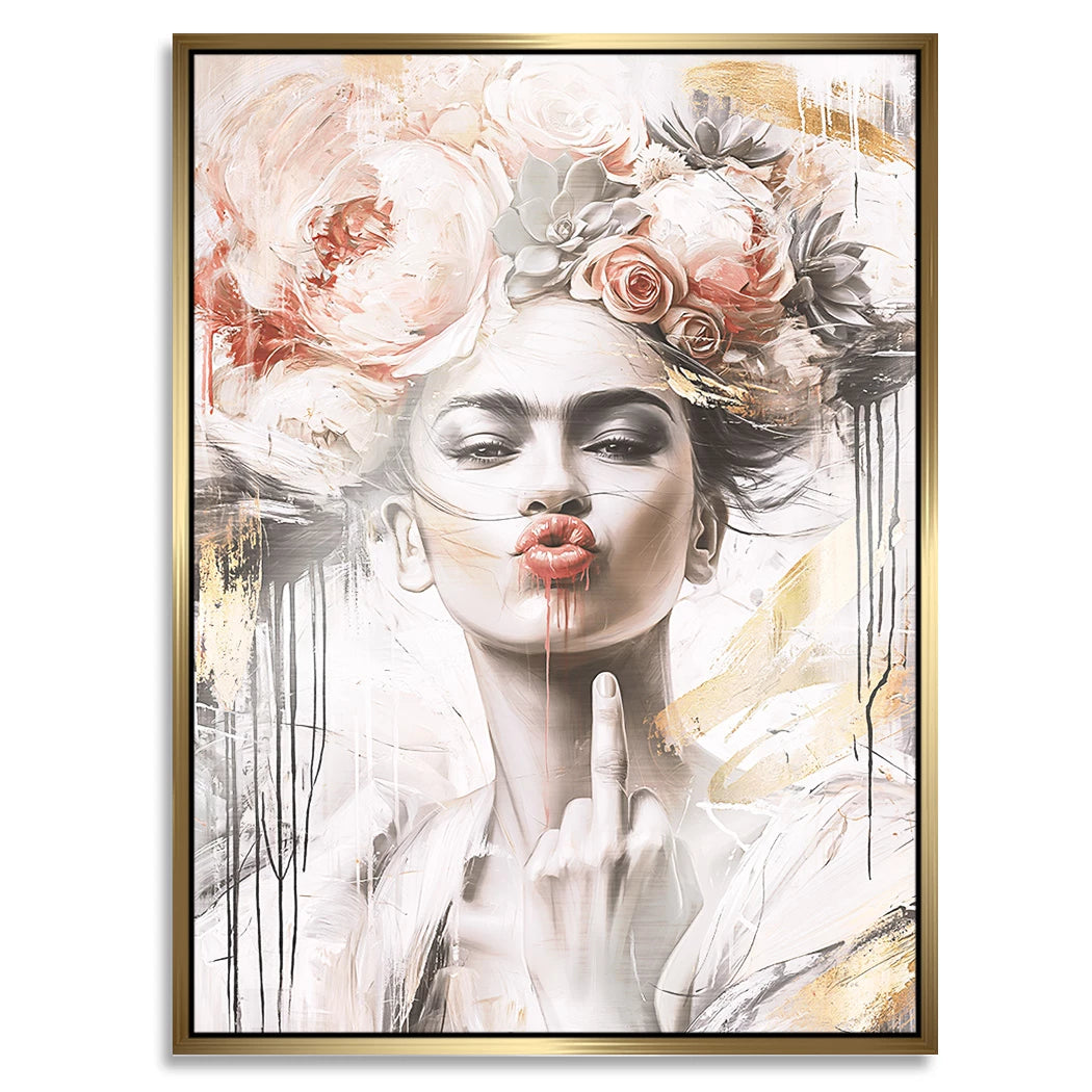 Frida Kahlo Attitude Aluminiumbild gebürstet