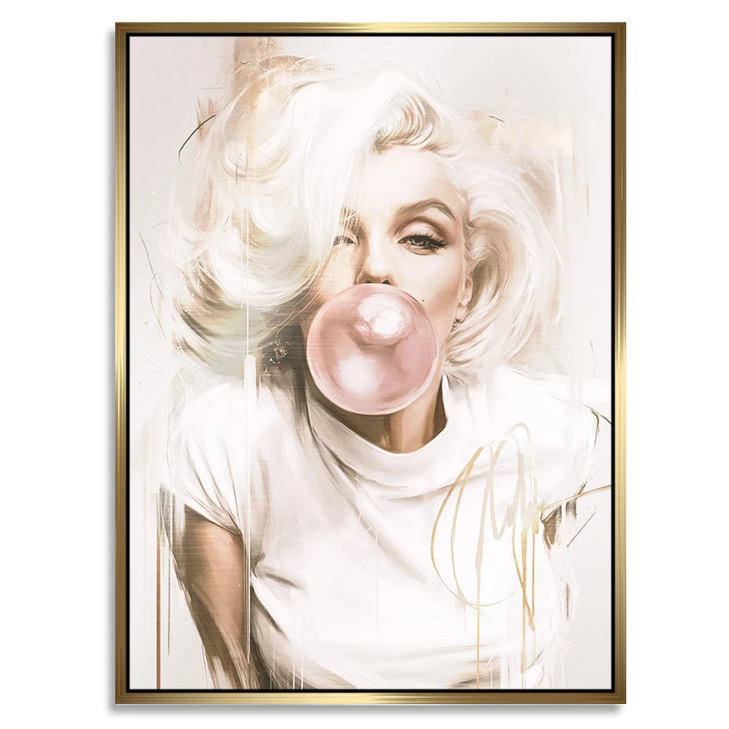 Marilyn Bubble Art Aluminiumbild gebürstet