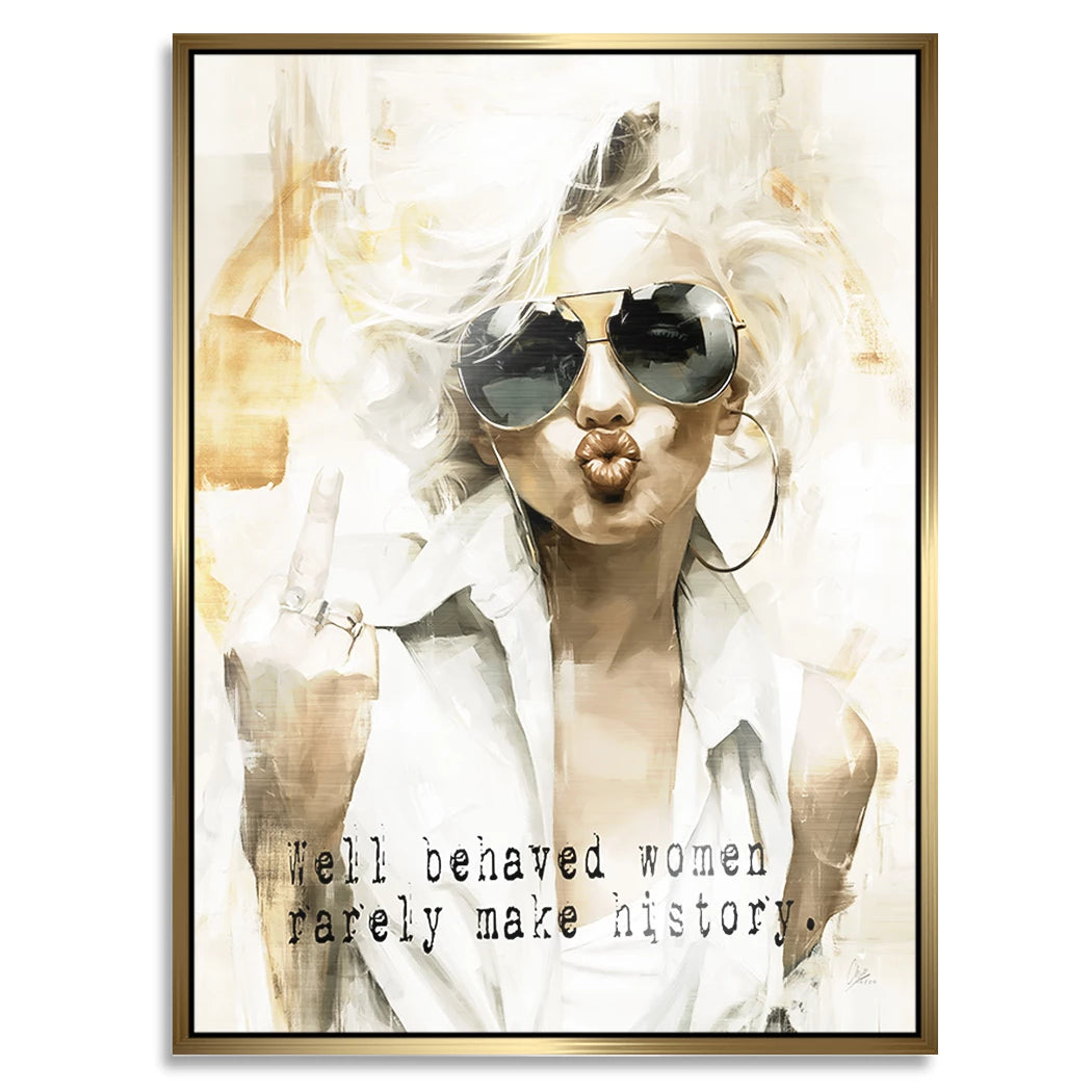 Marilyn Monroe Rebell Aluminiumbild gebürstet