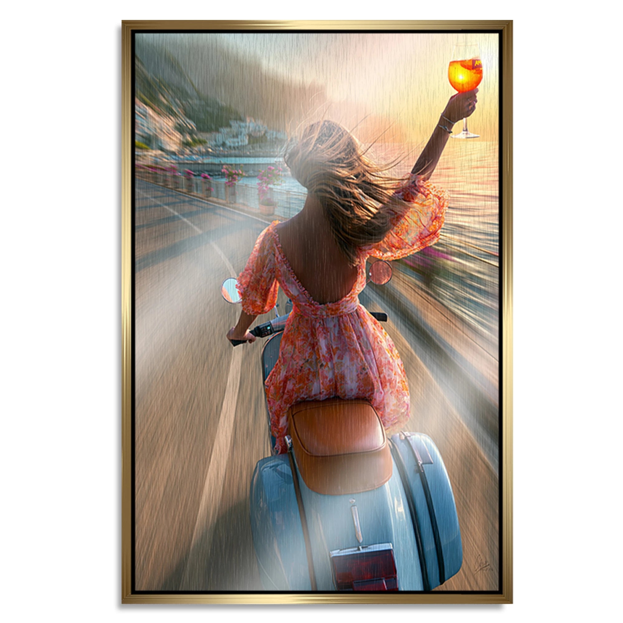 Vespa Summerglam Aluminiumbild gebürstet