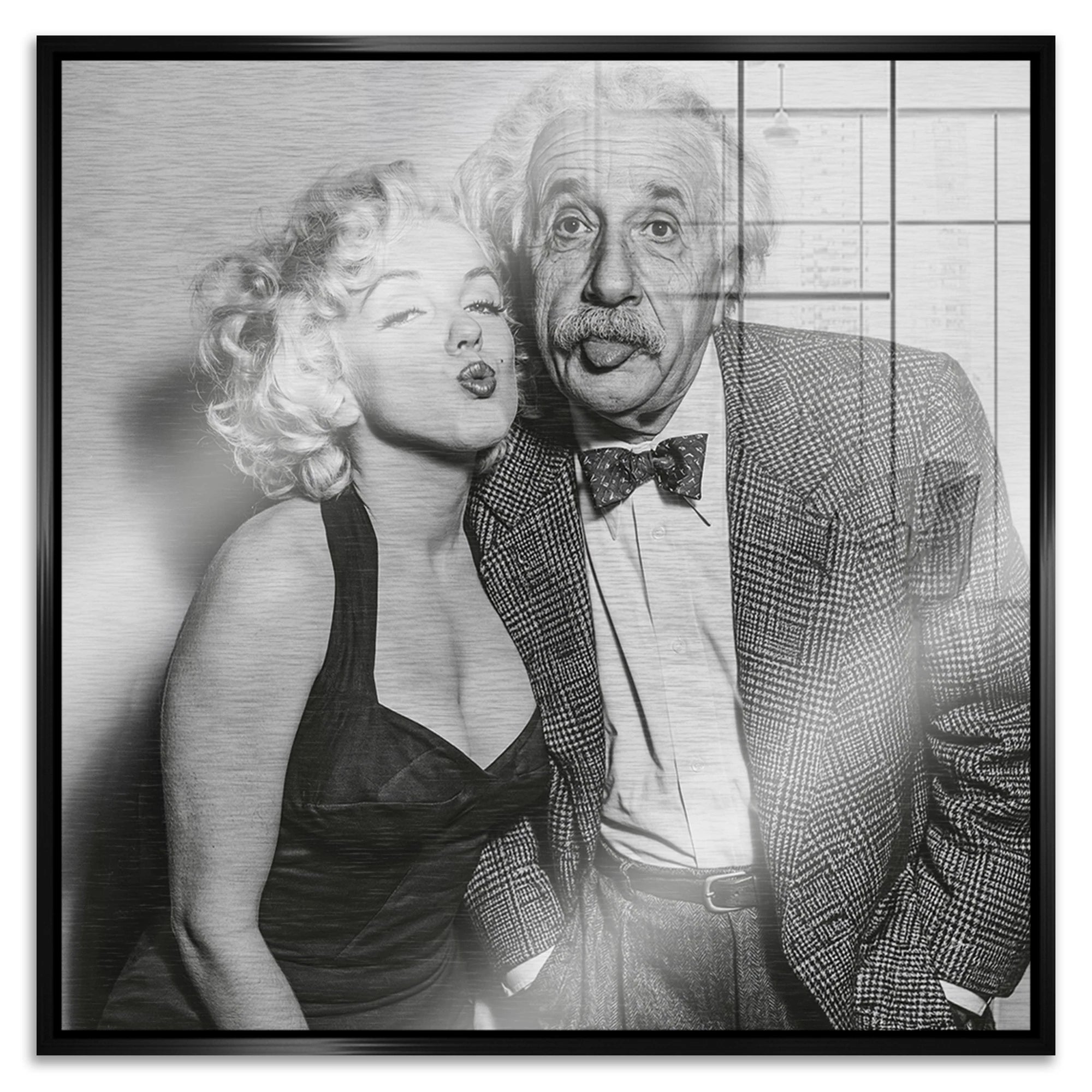Einstein Monroe Twist Aluminiumbild gebürstet