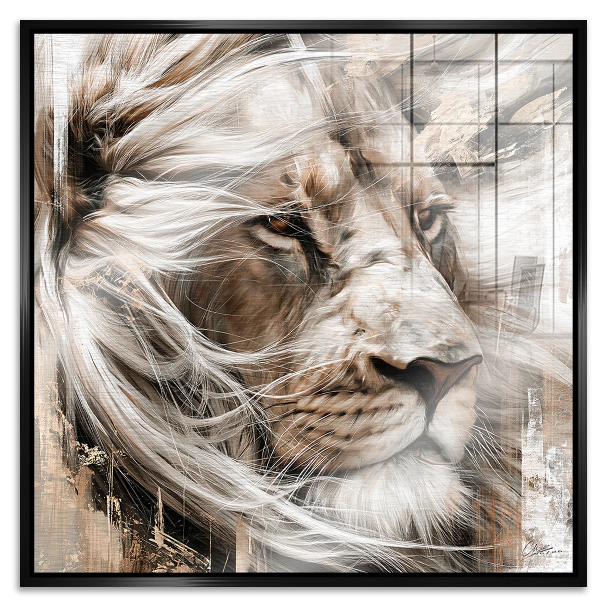 Lion King Aluminiumbild gebürstet