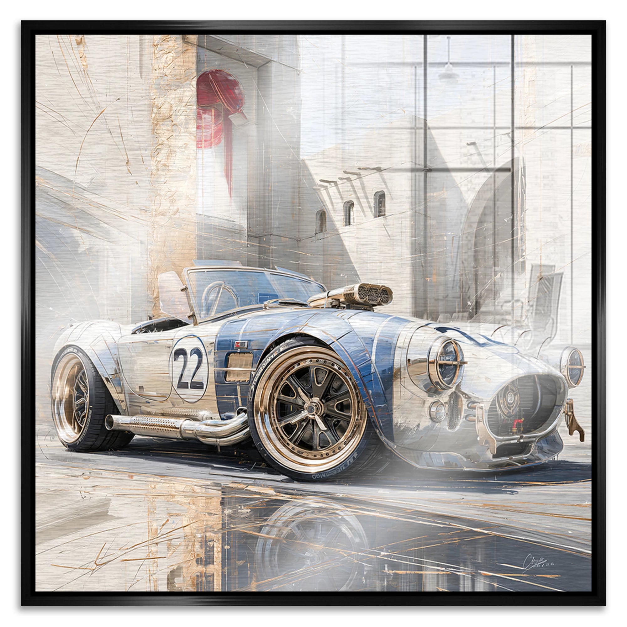 AC Cobra Velocity Aluminiumbild gebürstet