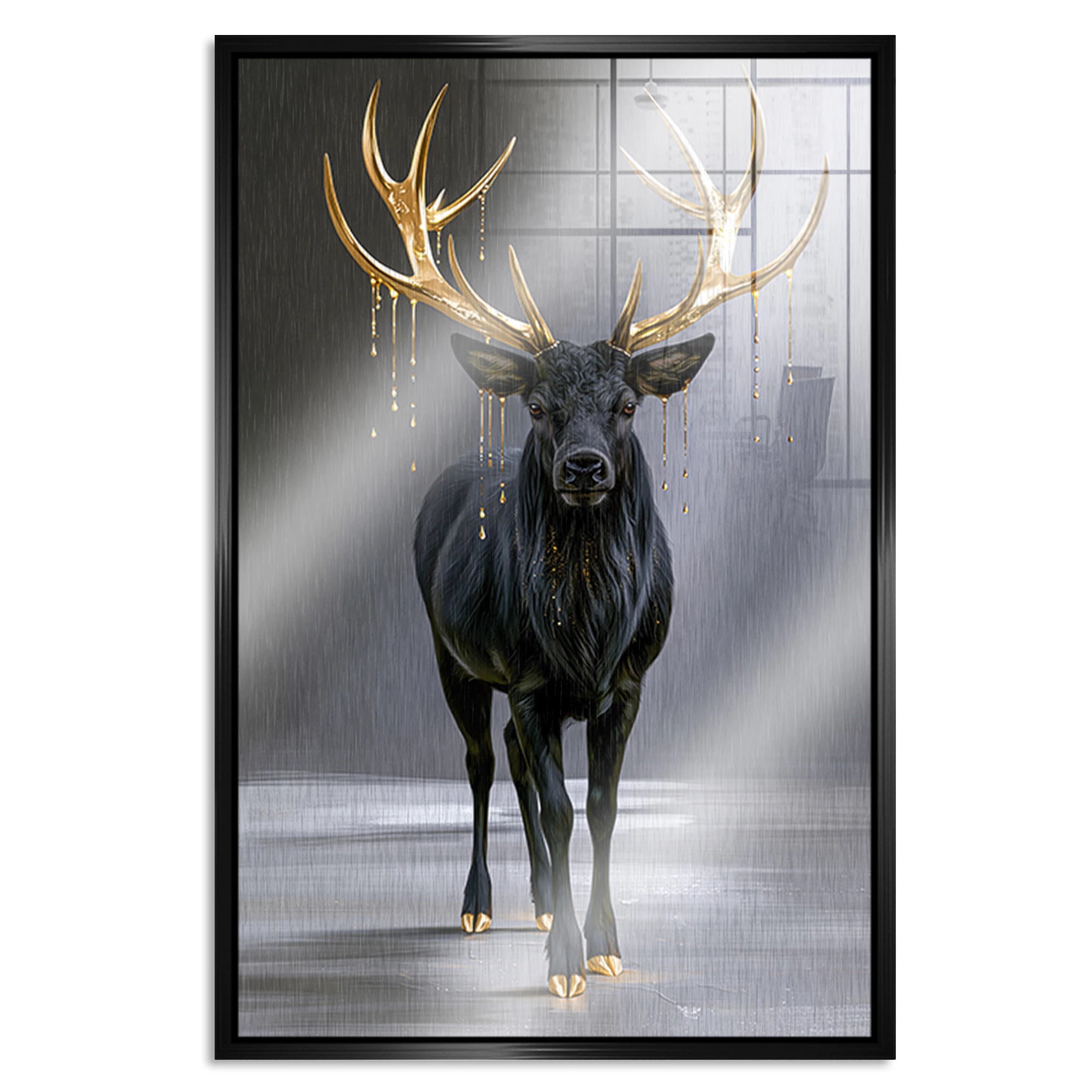 Hirsch Royal Aluminiumbild gebürstet