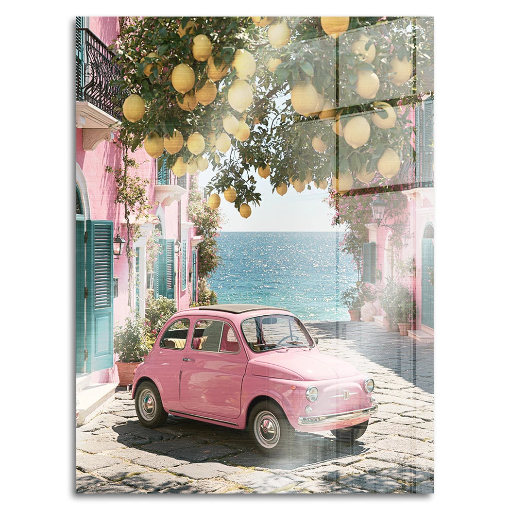 Rosa Cinquecento Aluminiumbild gebürstet