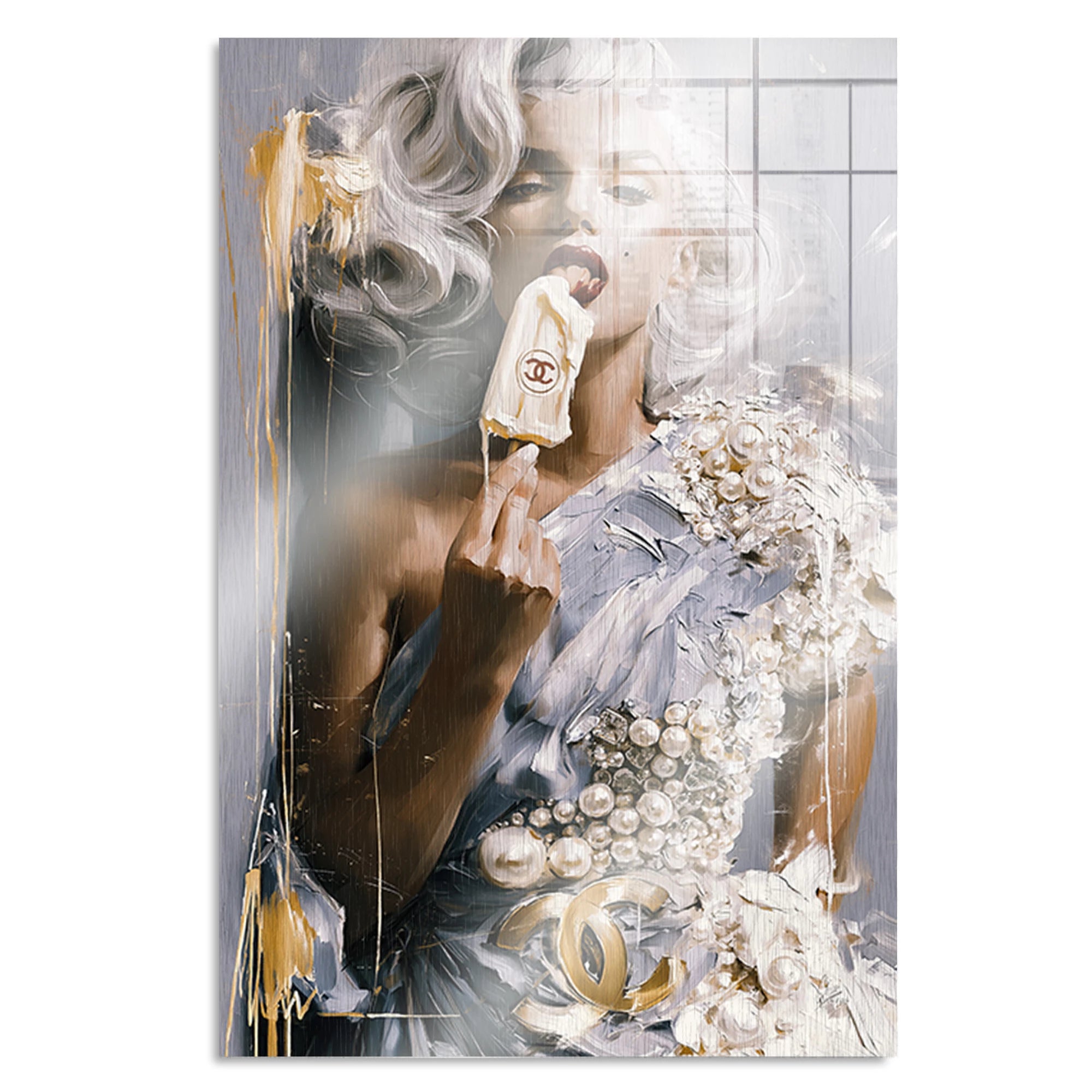 Marilyn Monroe Deluxe Aluminiumbild gebürstet