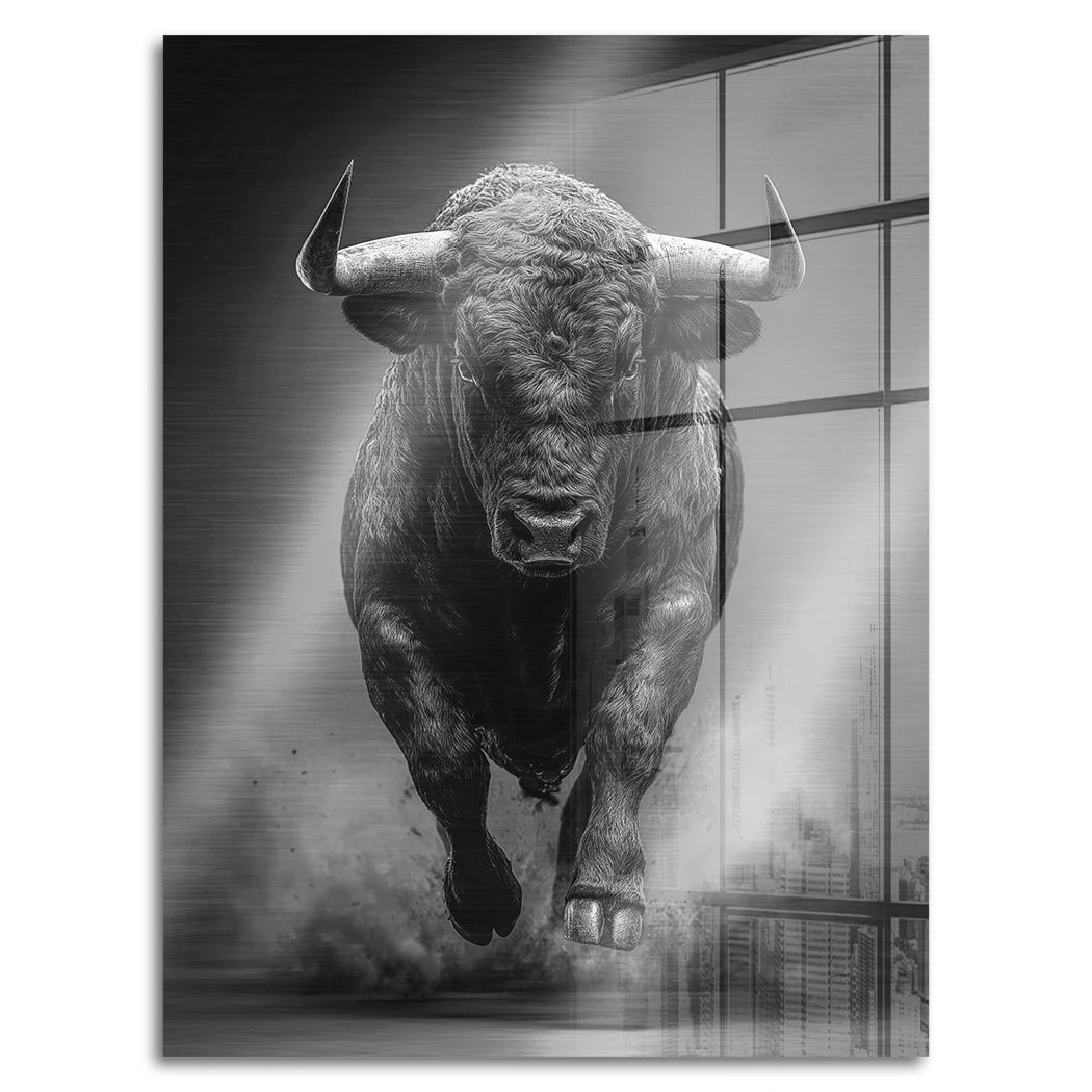 Stier Prestige Aluminiumbild gebürstet