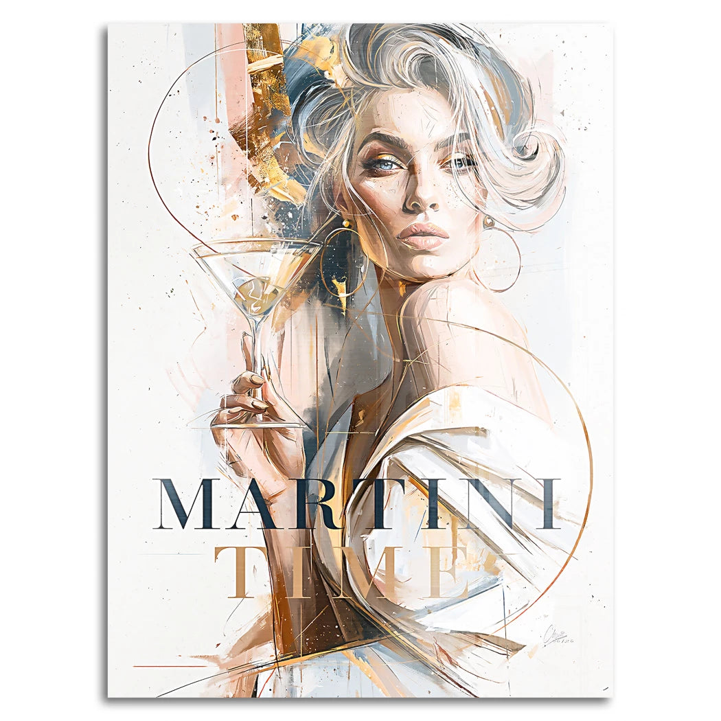 Martini Diva Aluminiumbild gebürstet