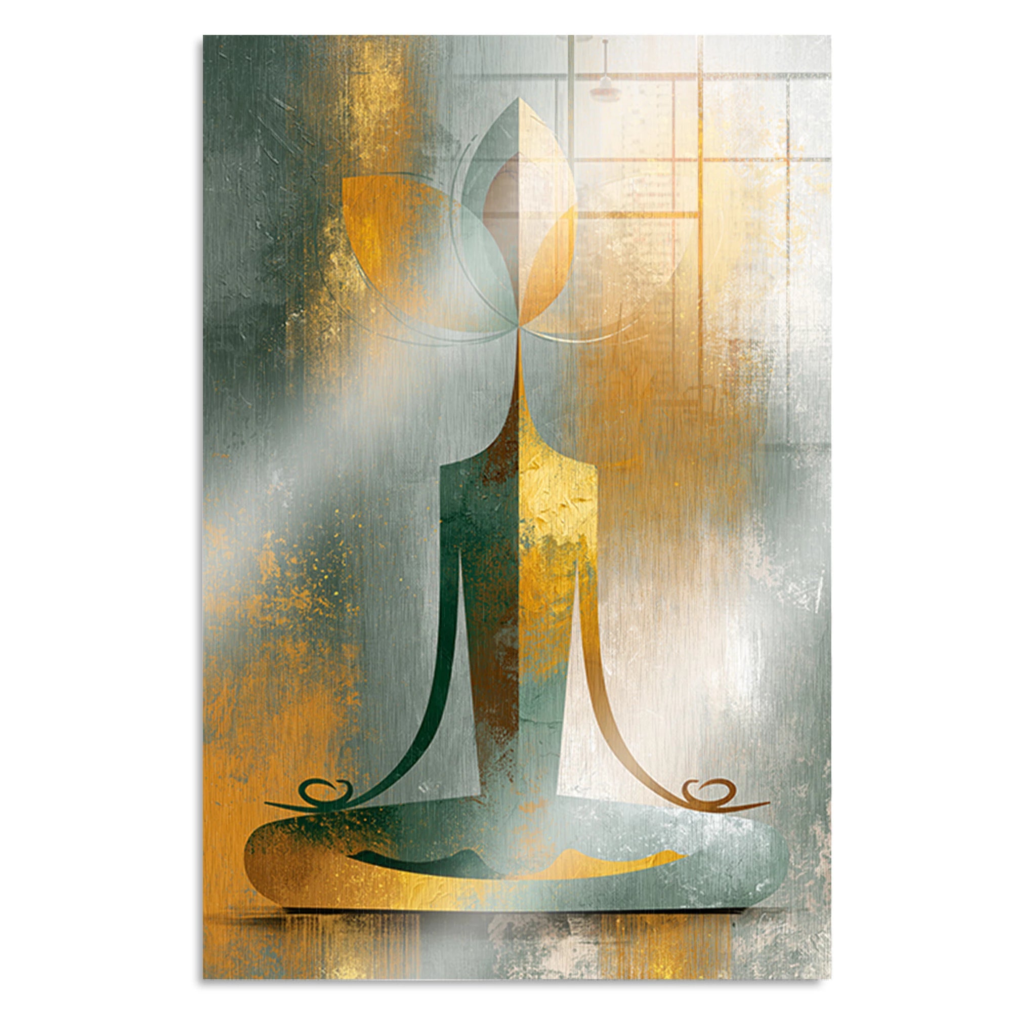 Buddha Harmonie Aluminiumbild gebürstet