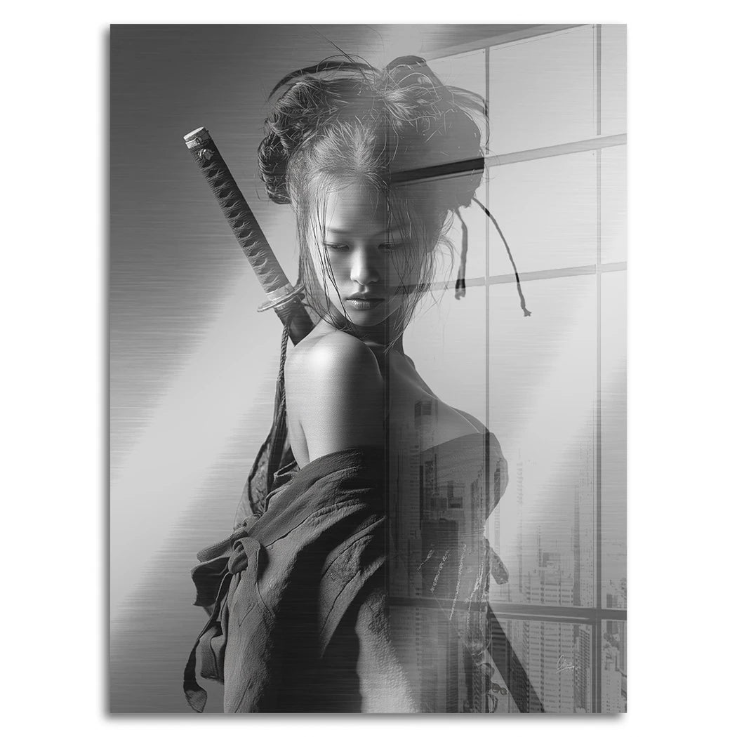 Samurai Diva Aluminiumbild gebürstet