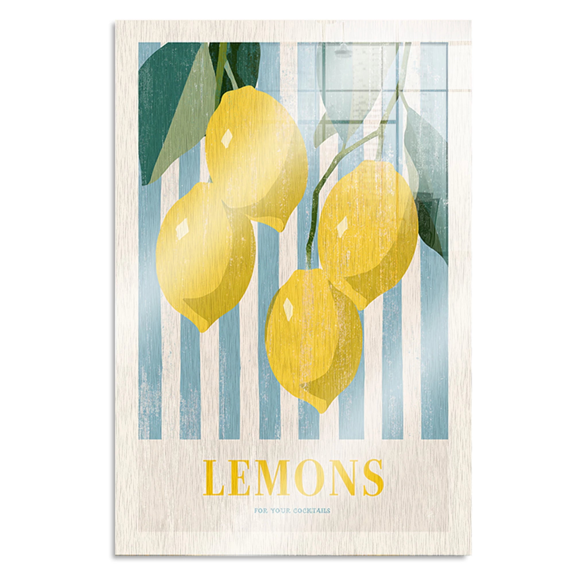 Lemons Cocktail Aluminiumbild gebürstet