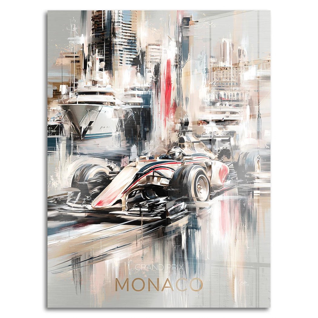 Monaco Formula Aluminiumbild gebürstet