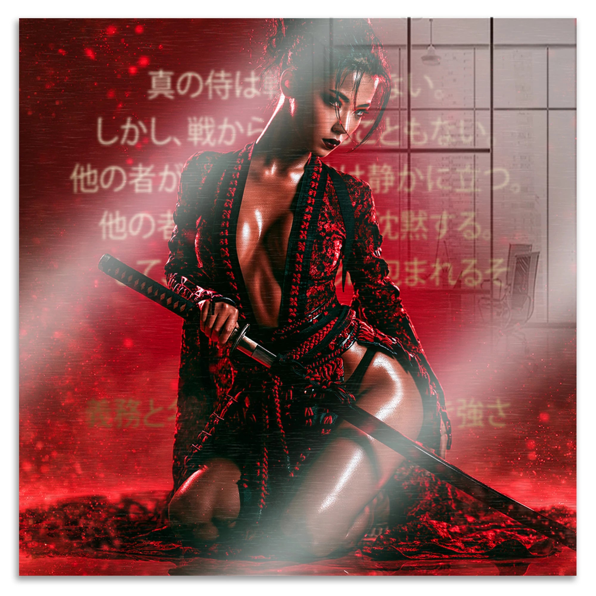 Samurai Rouge Aluminiumbild gebürstet