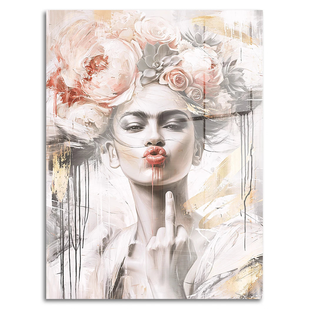 Frida Kahlo Attitude Aluminiumbild gebürstet