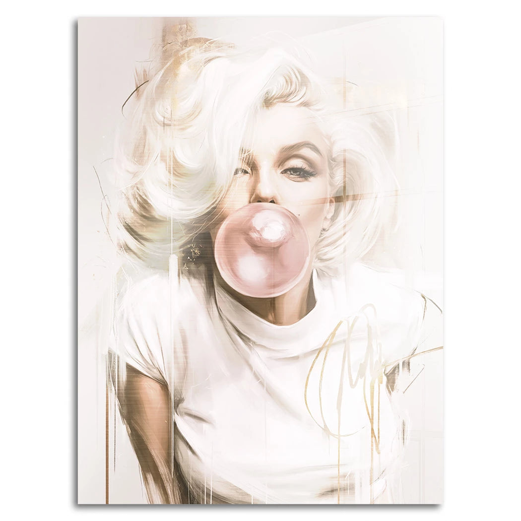 Marilyn Bubble Art Aluminiumbild gebürstet