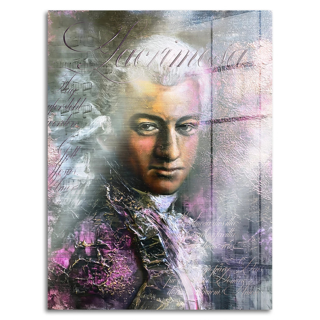 Mozart Opus Aluminiumbild gebürstet
