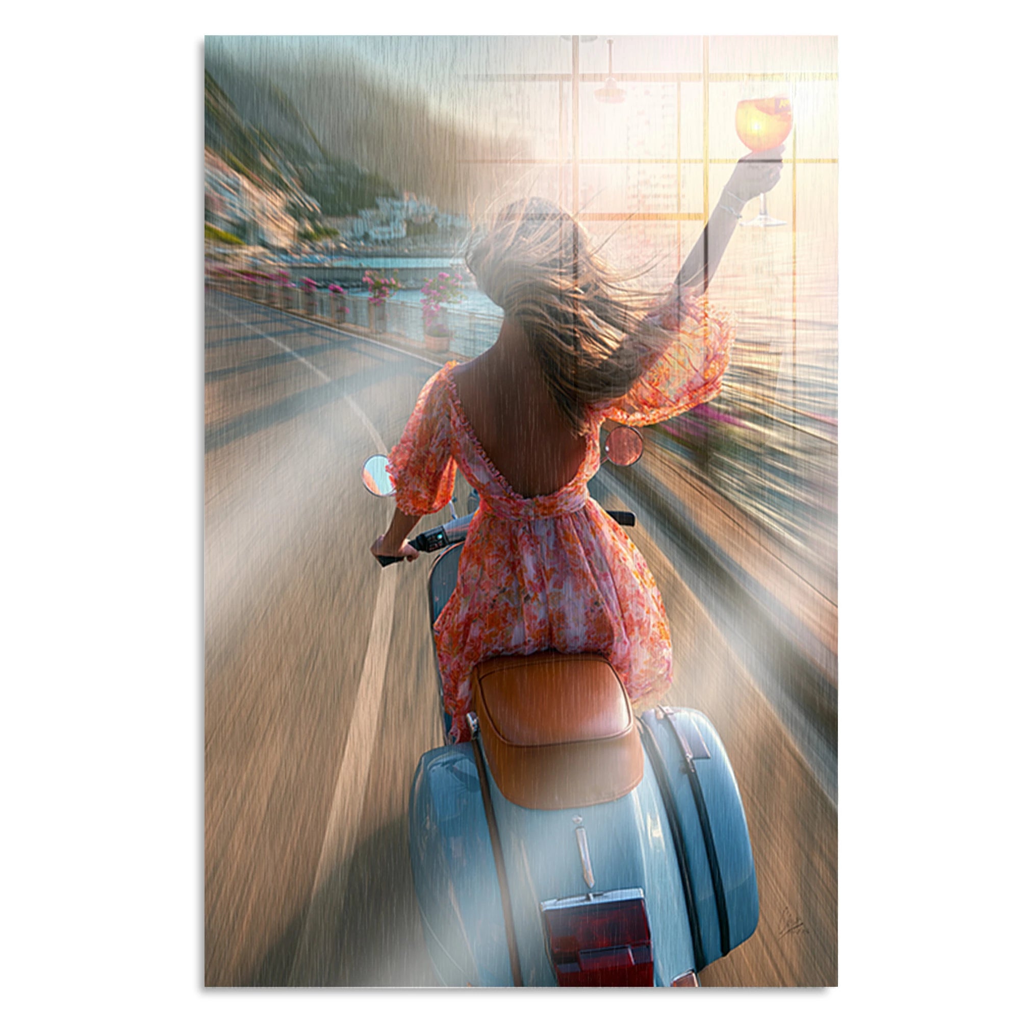 Vespa Summerglam Aluminiumbild gebürstet