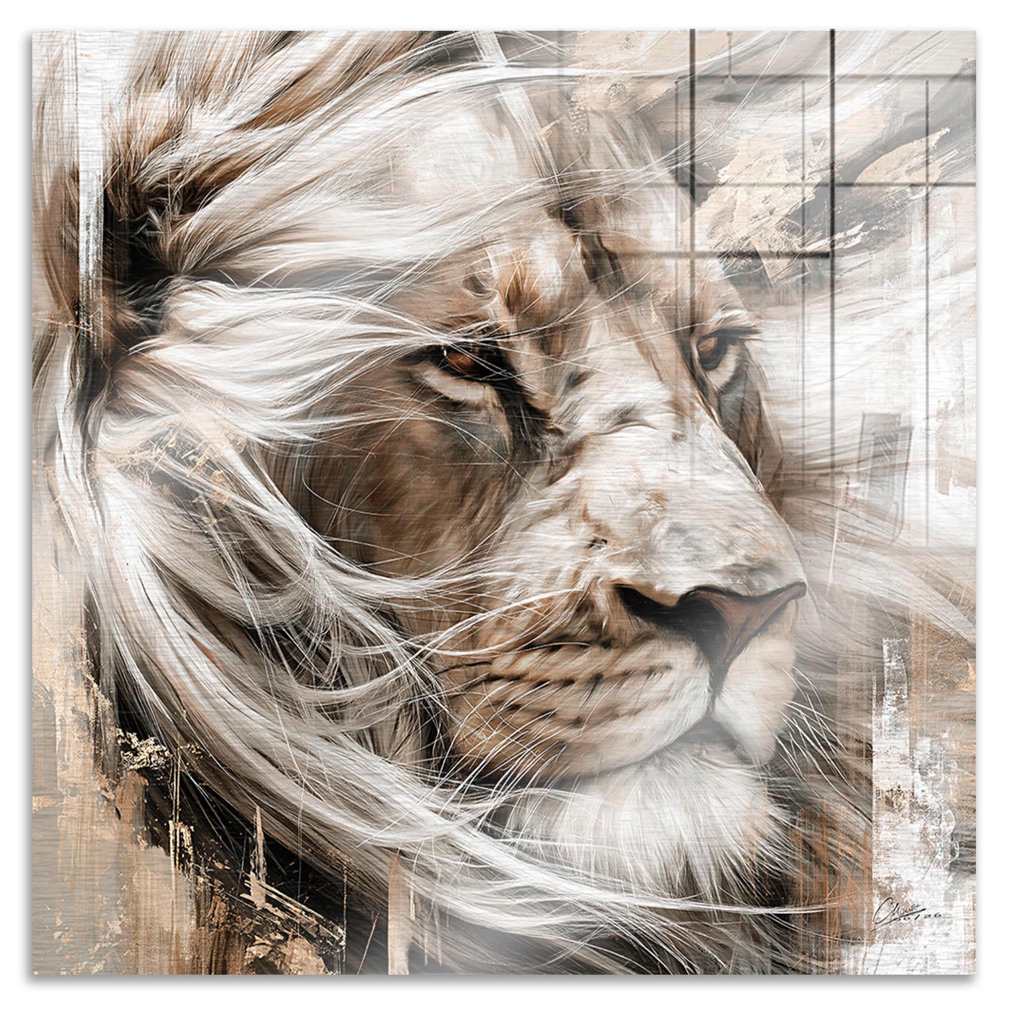 Lion King Aluminiumbild gebürstet