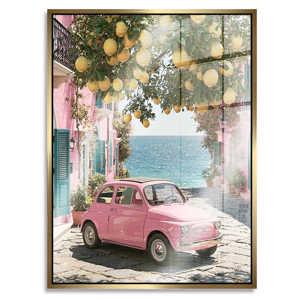 Rosa Cinquecento Aluminiumbild gebürstet