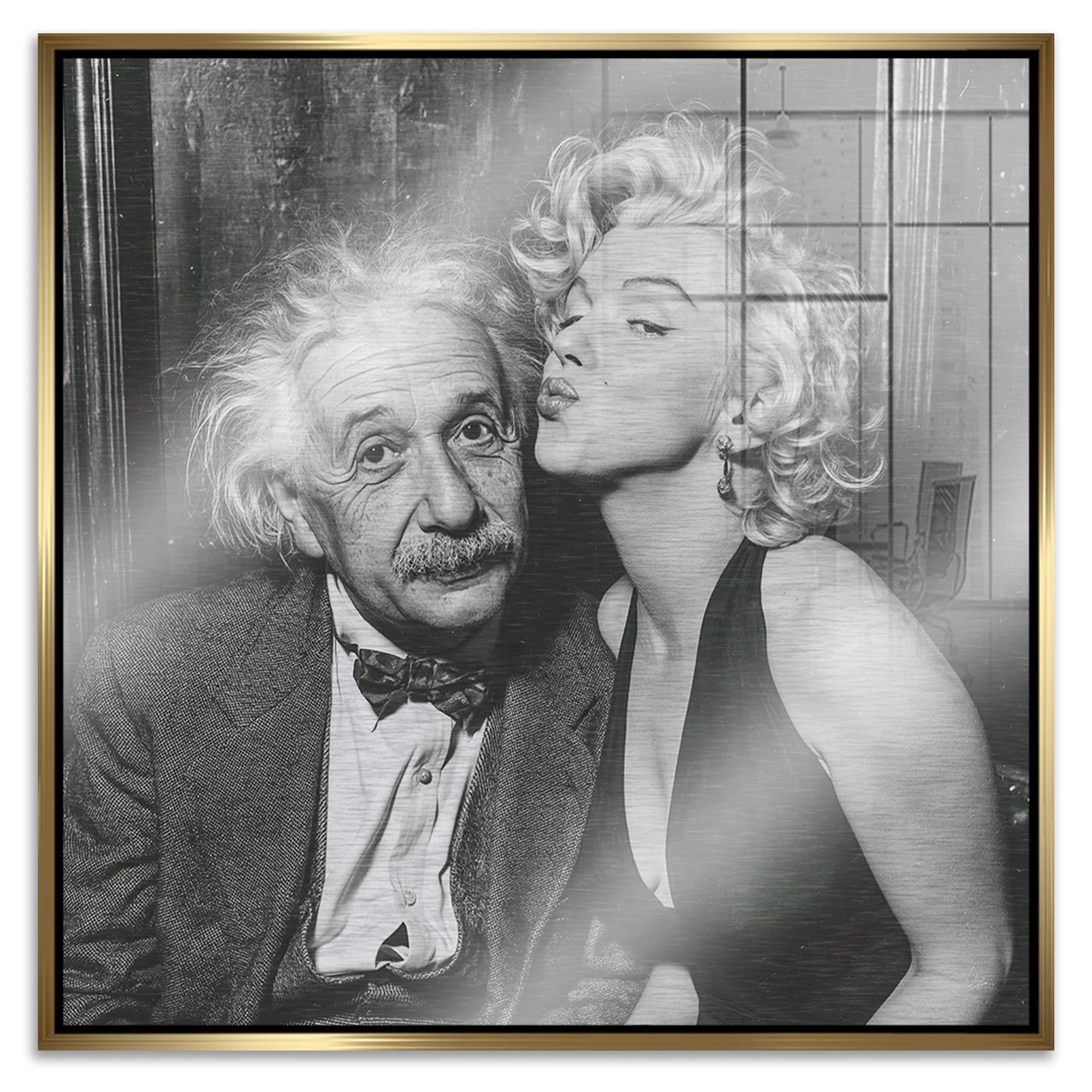 Einstein Monroe Secret Aluminiumbild gebürstet