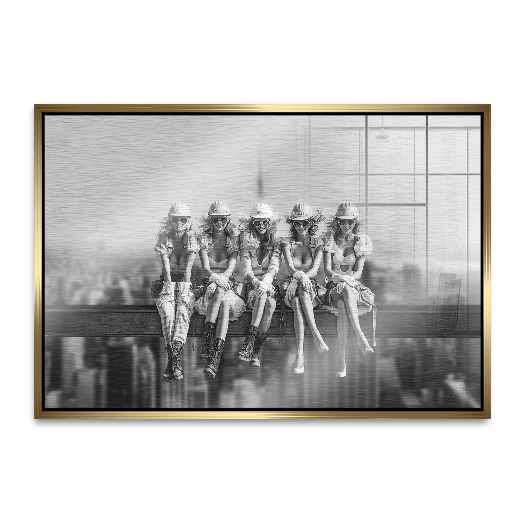 Skyline Girls Aluminiumbild gebürstet