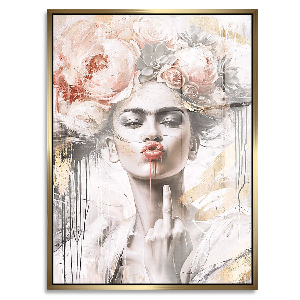 Frida Kahlo Attitude Aluminiumbild gebürstet