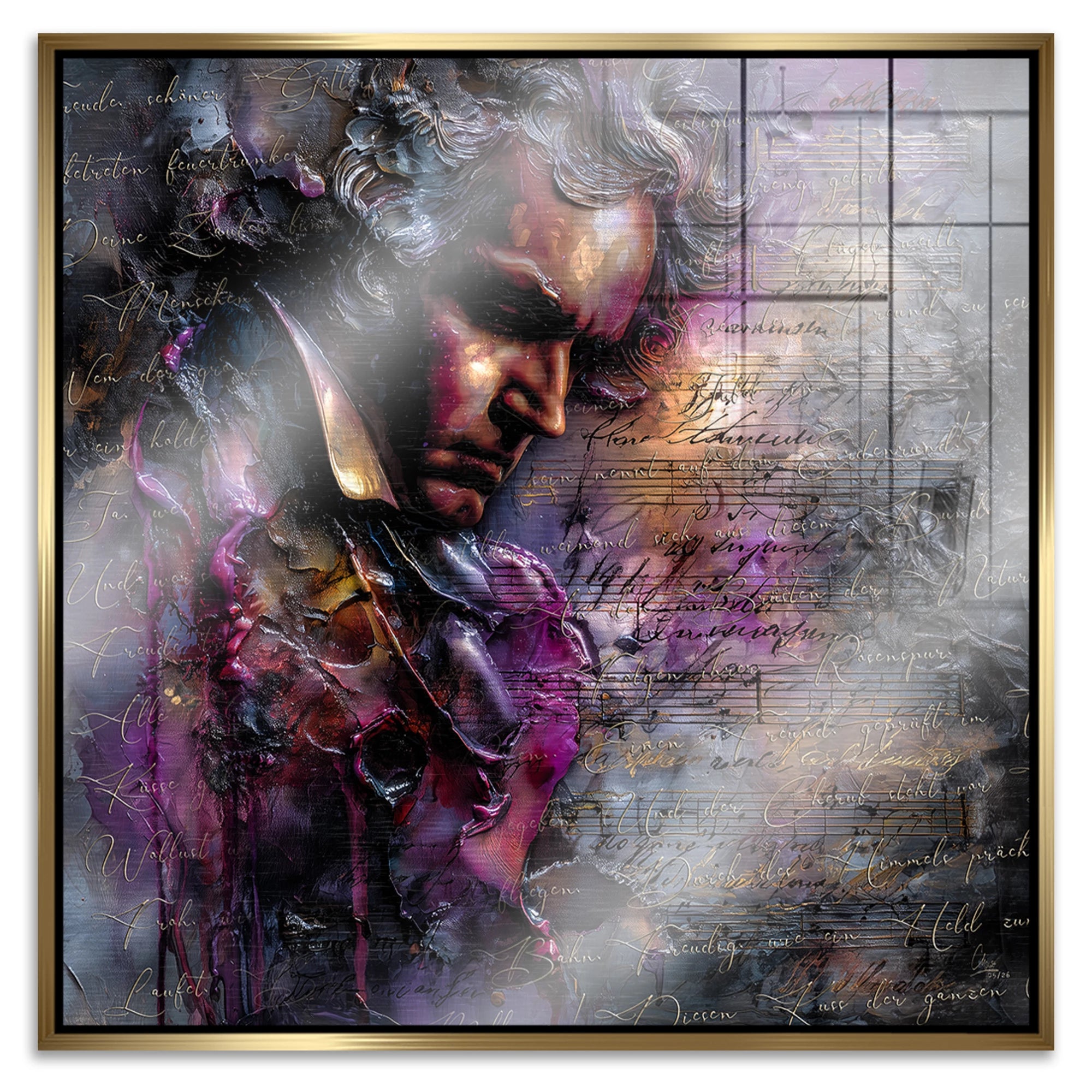 Beethoven Sinfonie Aluminiumbild gebürstet