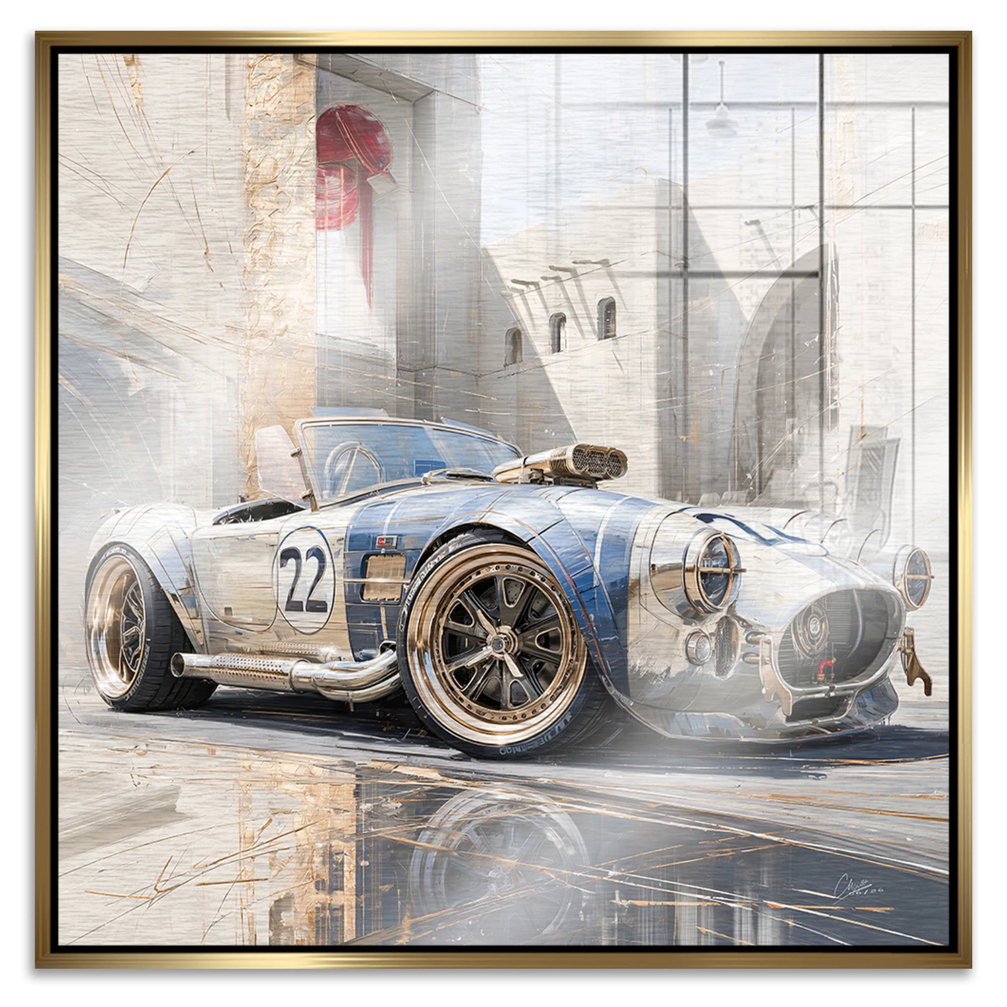 AC Cobra Velocity Aluminiumbild gebürstet