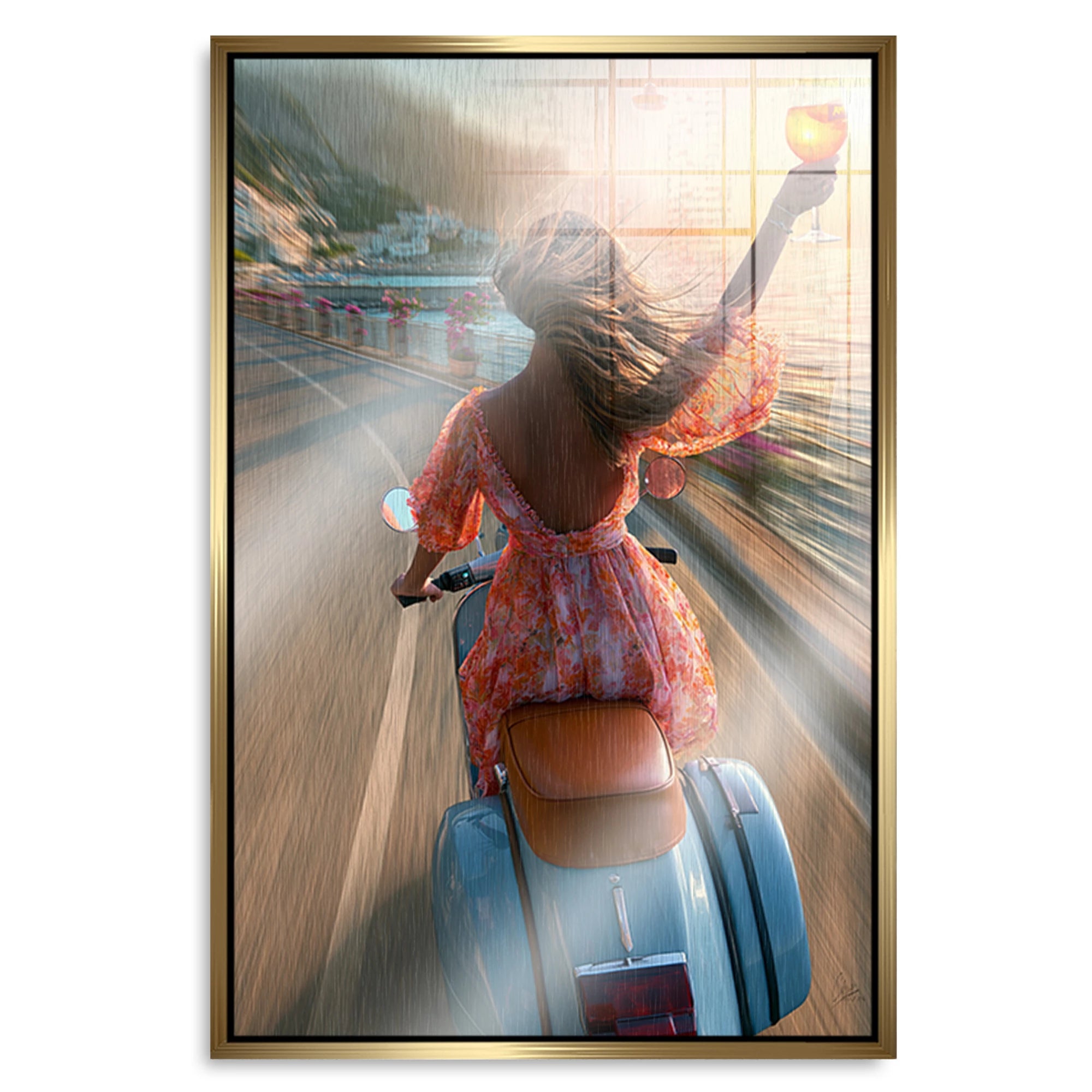 Vespa Summerglam Aluminiumbild gebürstet