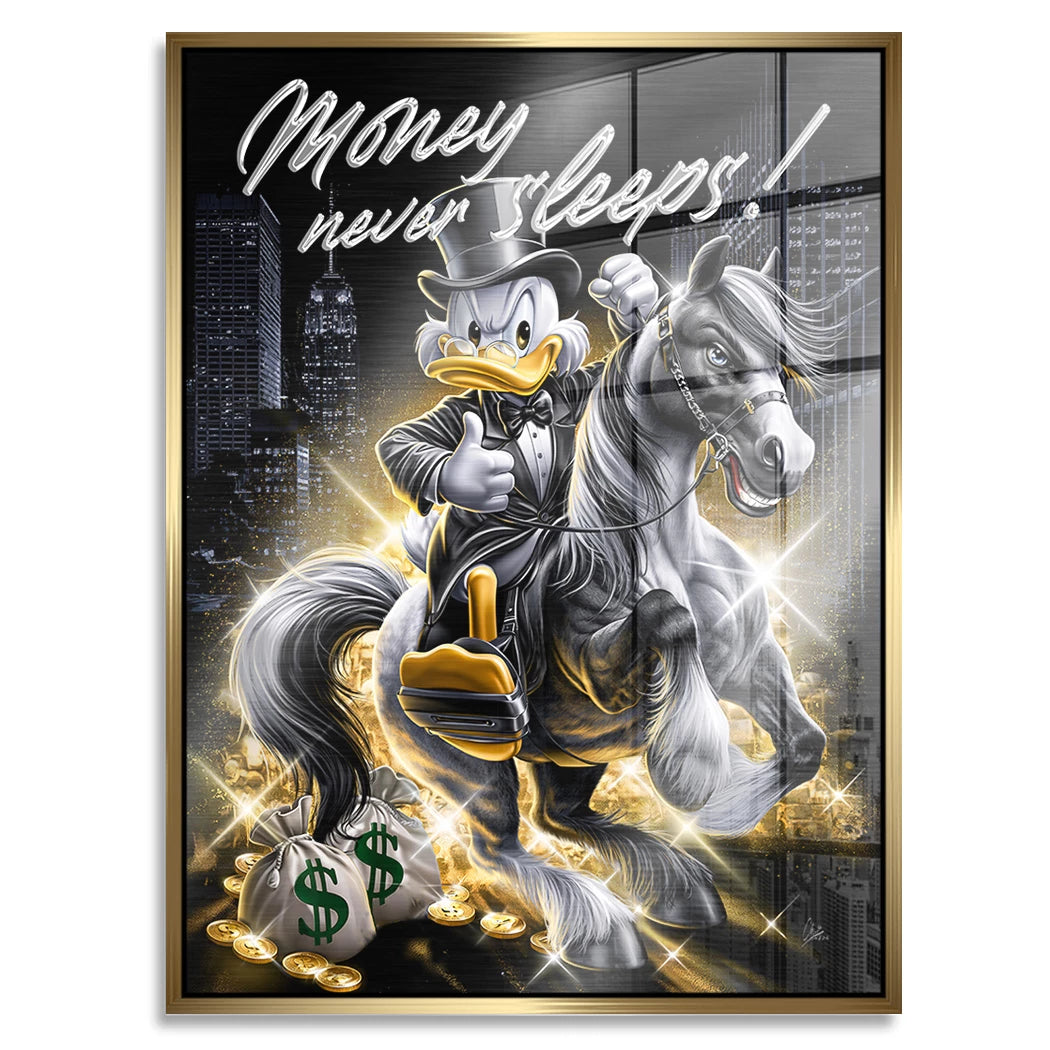 Dagobert Money Rider Aluminiumbild gebürstet