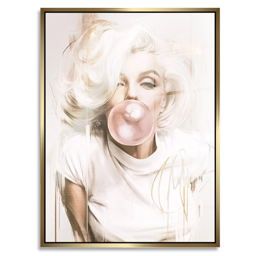 Marilyn Bubble Art Aluminiumbild gebürstet