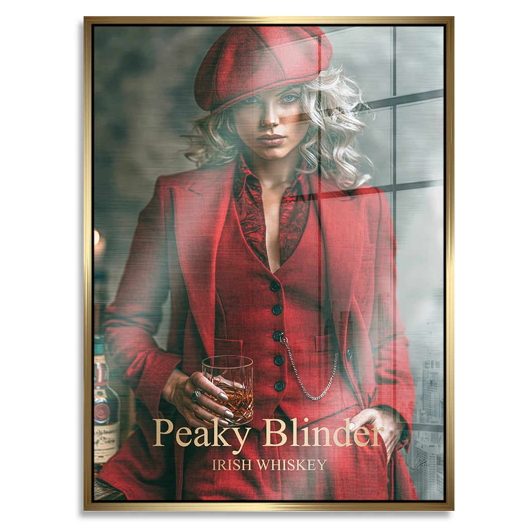 Peaky Blinder Lady Aluminiumbild gebürstet