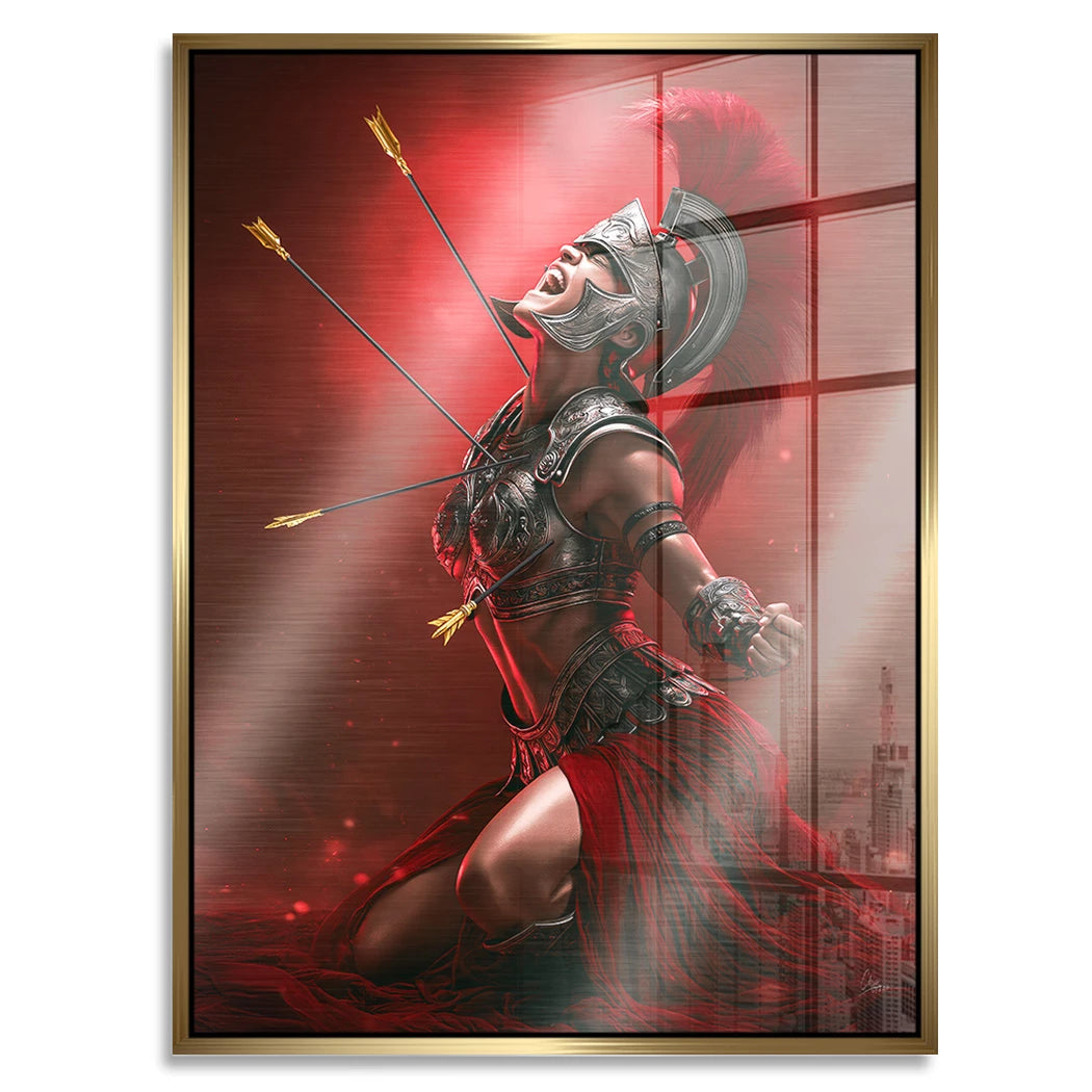 Die Gladiatorin Aluminiumbild gebürstet