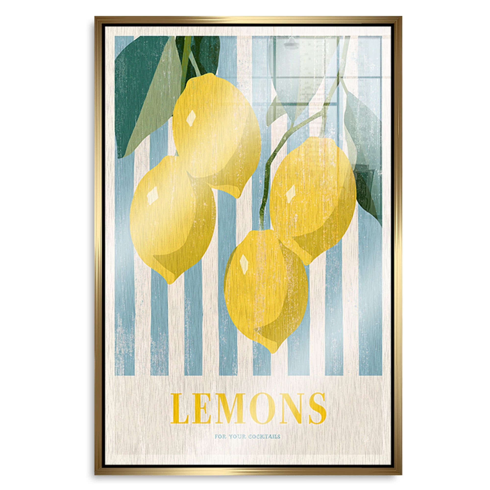 Lemons Cocktail Aluminiumbild gebürstet