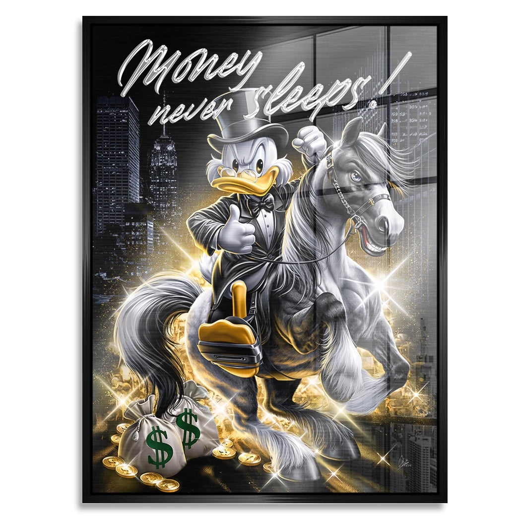 Dagobert Money Rider Aluminiumbild gebürstet