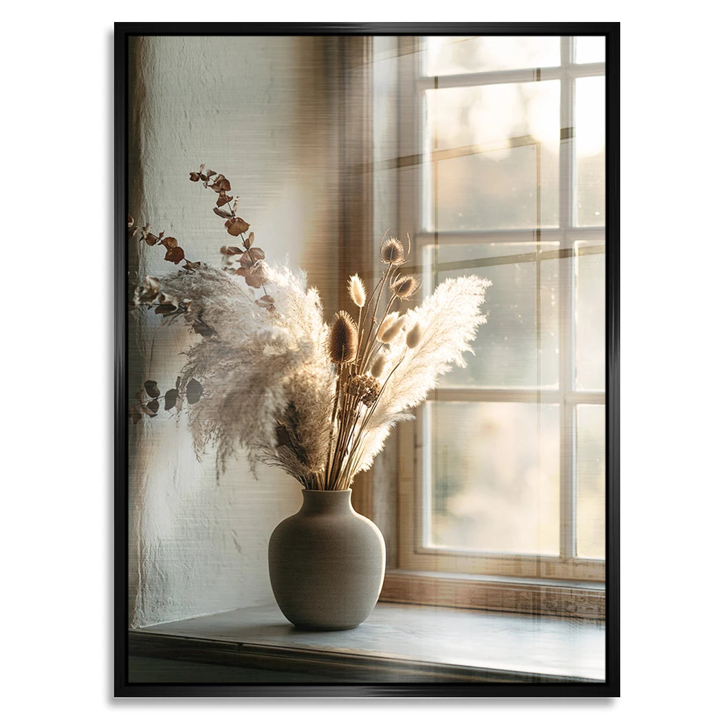 Pampas Fensterlicht Aluminiumbild gebürstet