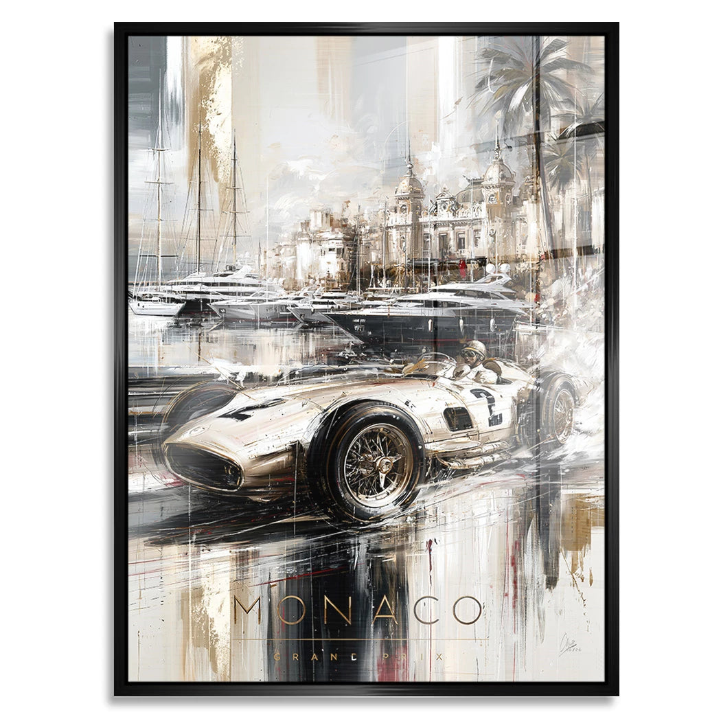Monaco Pole Position Aluminiumbild gebürstet