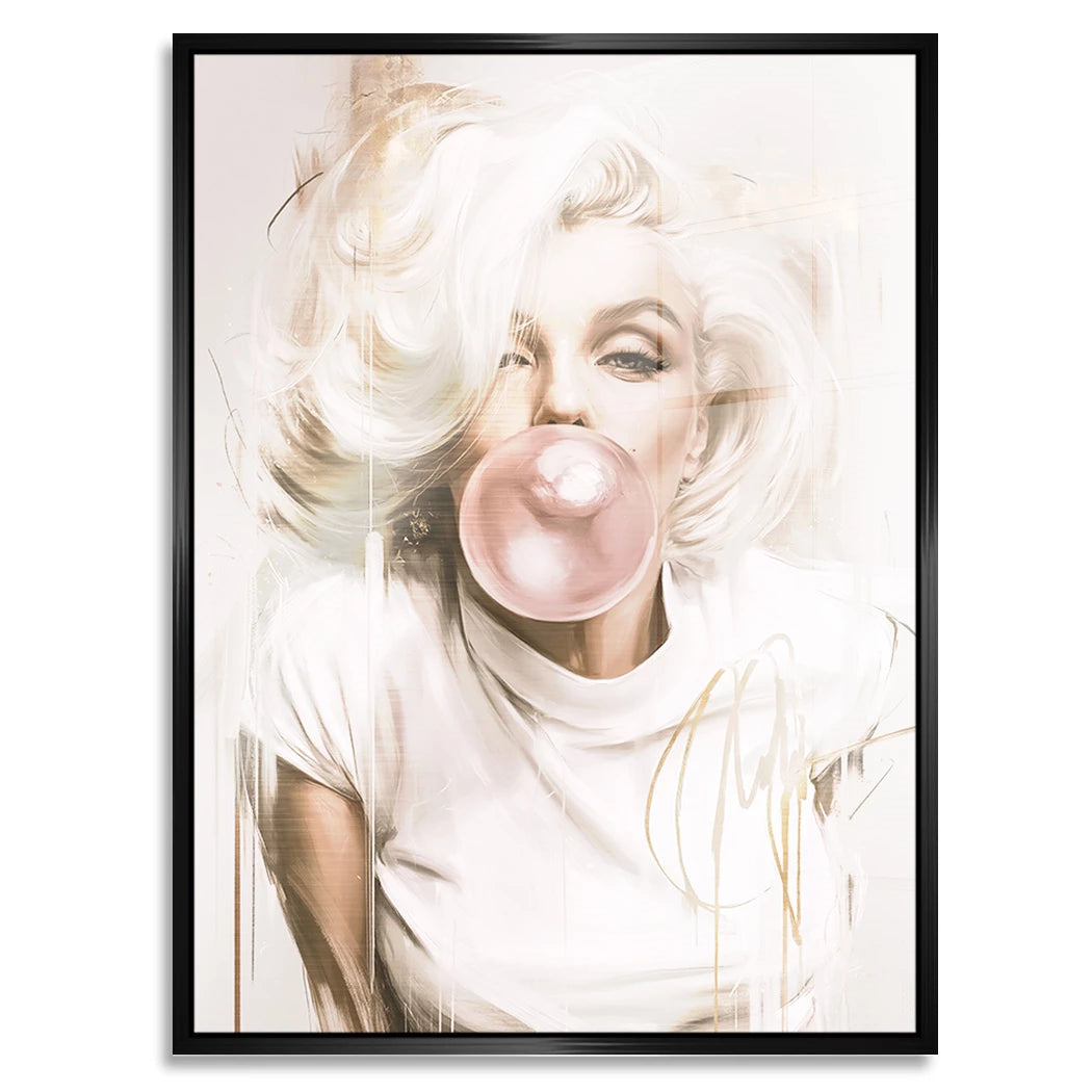 Marilyn Bubble Art Aluminiumbild gebürstet