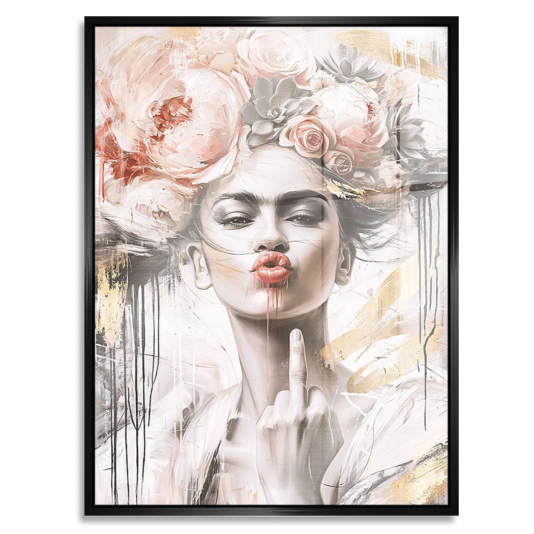 Frida Kahlo Attitude Aluminiumbild gebürstet