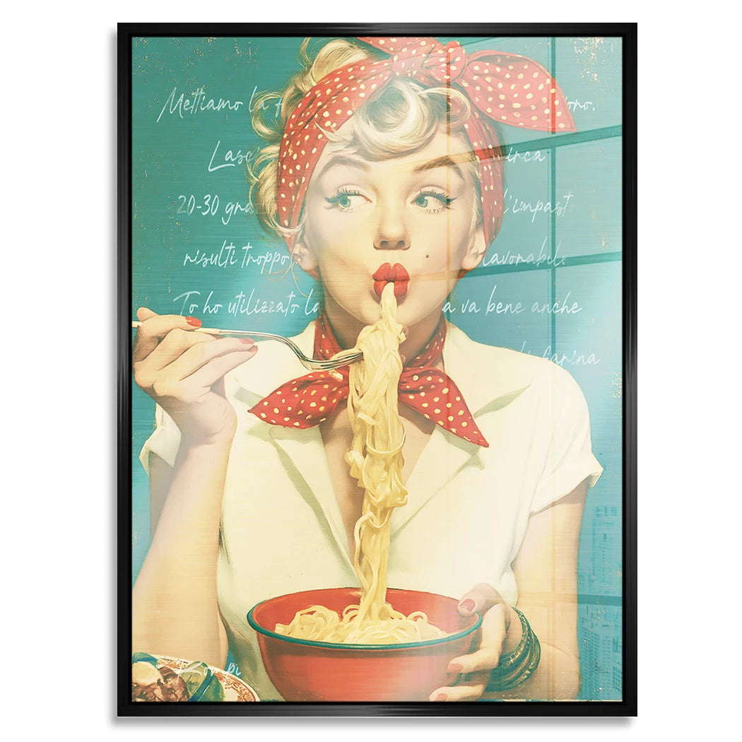 Marilyn Monroe Dolce Aluminiumbild gebürstet