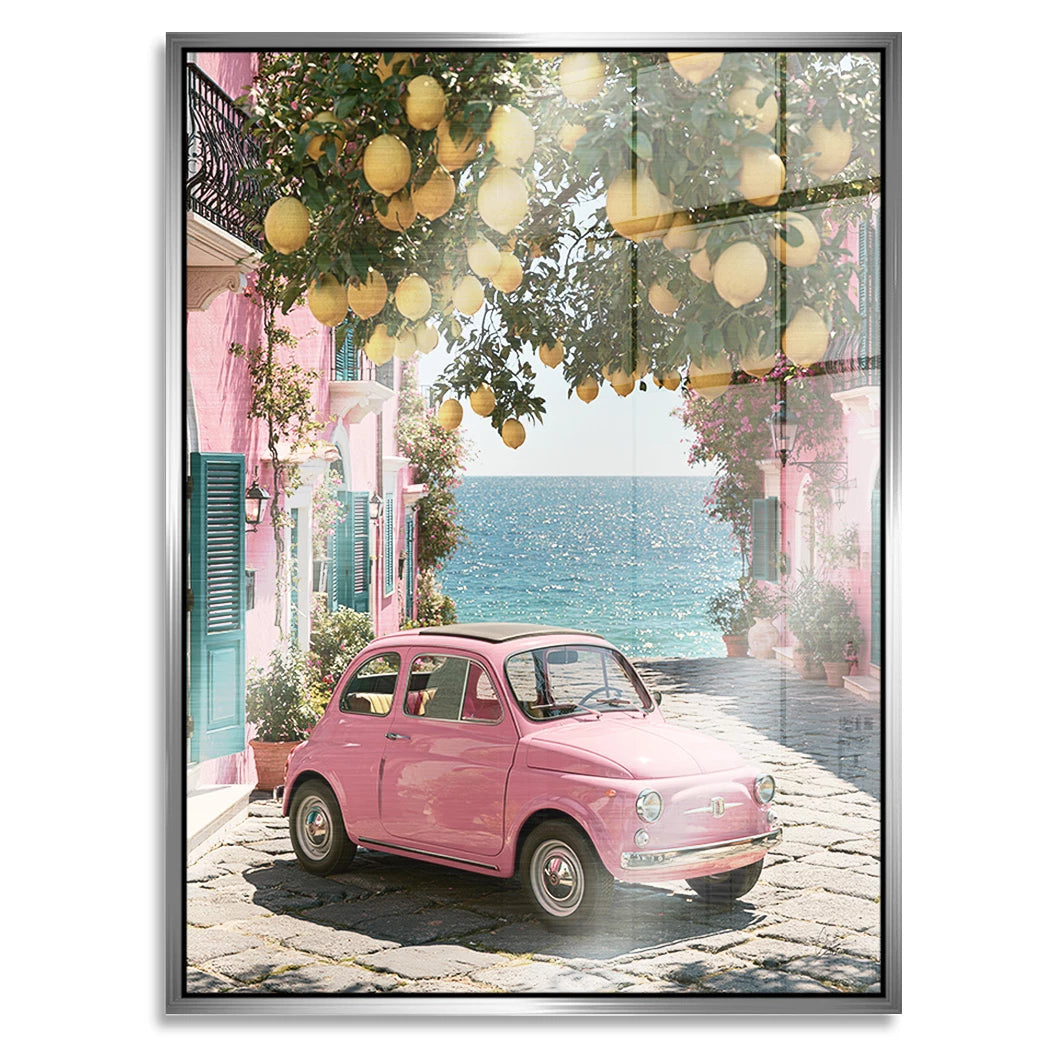 Rosa Cinquecento Aluminiumbild gebürstet