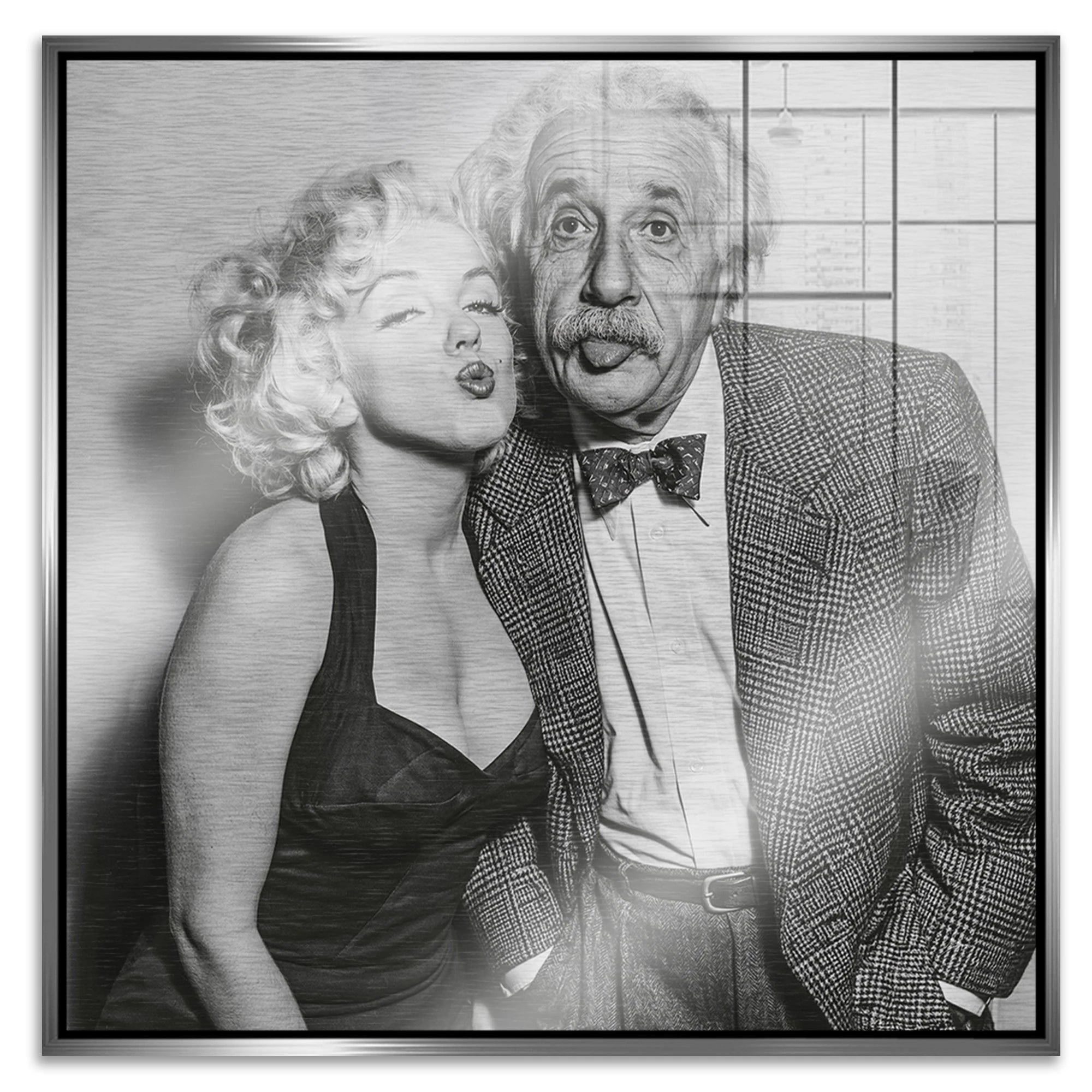 Einstein Monroe Twist Aluminiumbild gebürstet