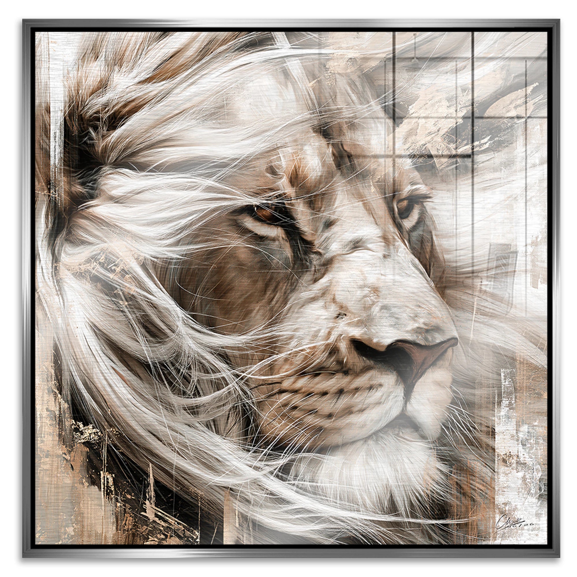 Lion King Aluminiumbild gebürstet