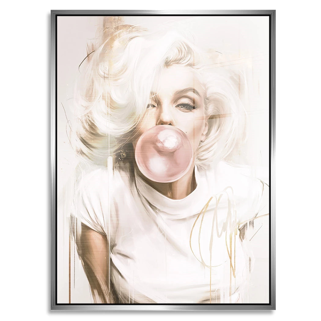 Marilyn Bubble Art Aluminiumbild gebürstet