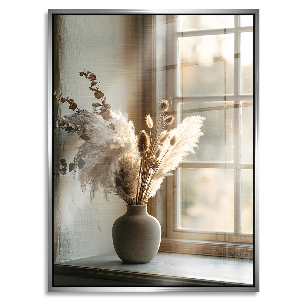 Pampas Fensterlicht Aluminiumbild gebürstet