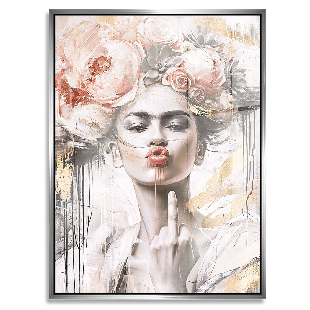 Frida Kahlo Attitude Aluminiumbild gebürstet