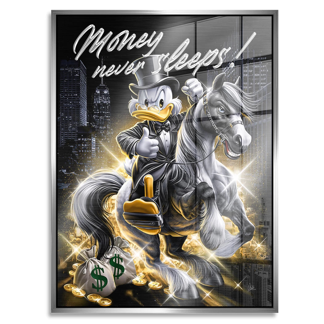 Dagobert Money Rider Aluminiumbild gebürstet